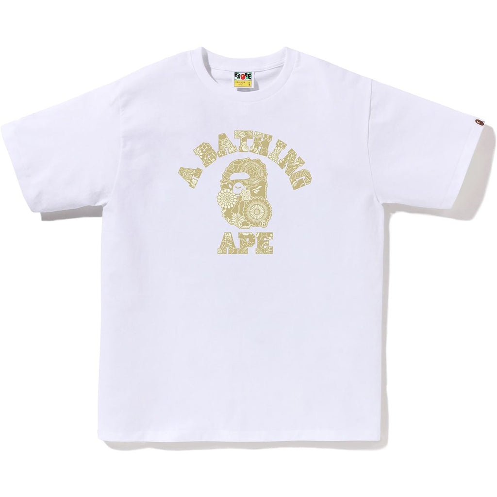 Оригінальна Japanese Indigo Art Camo College Tee Mens A bathing ape – вид ззаду