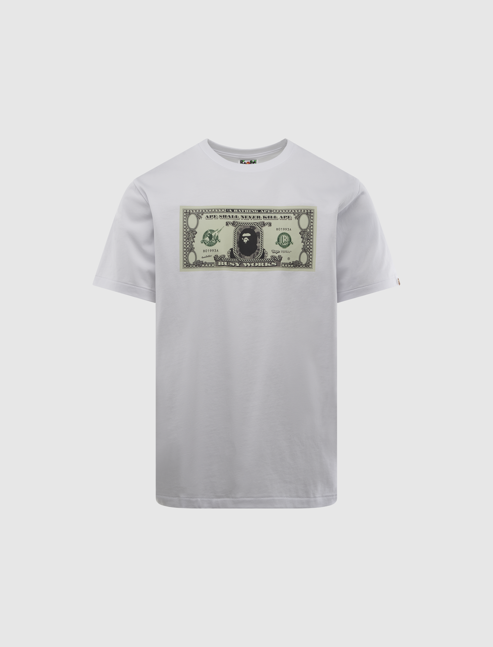Banknote Tee A bathing ape – Гарантія оригінальності – боковий вид