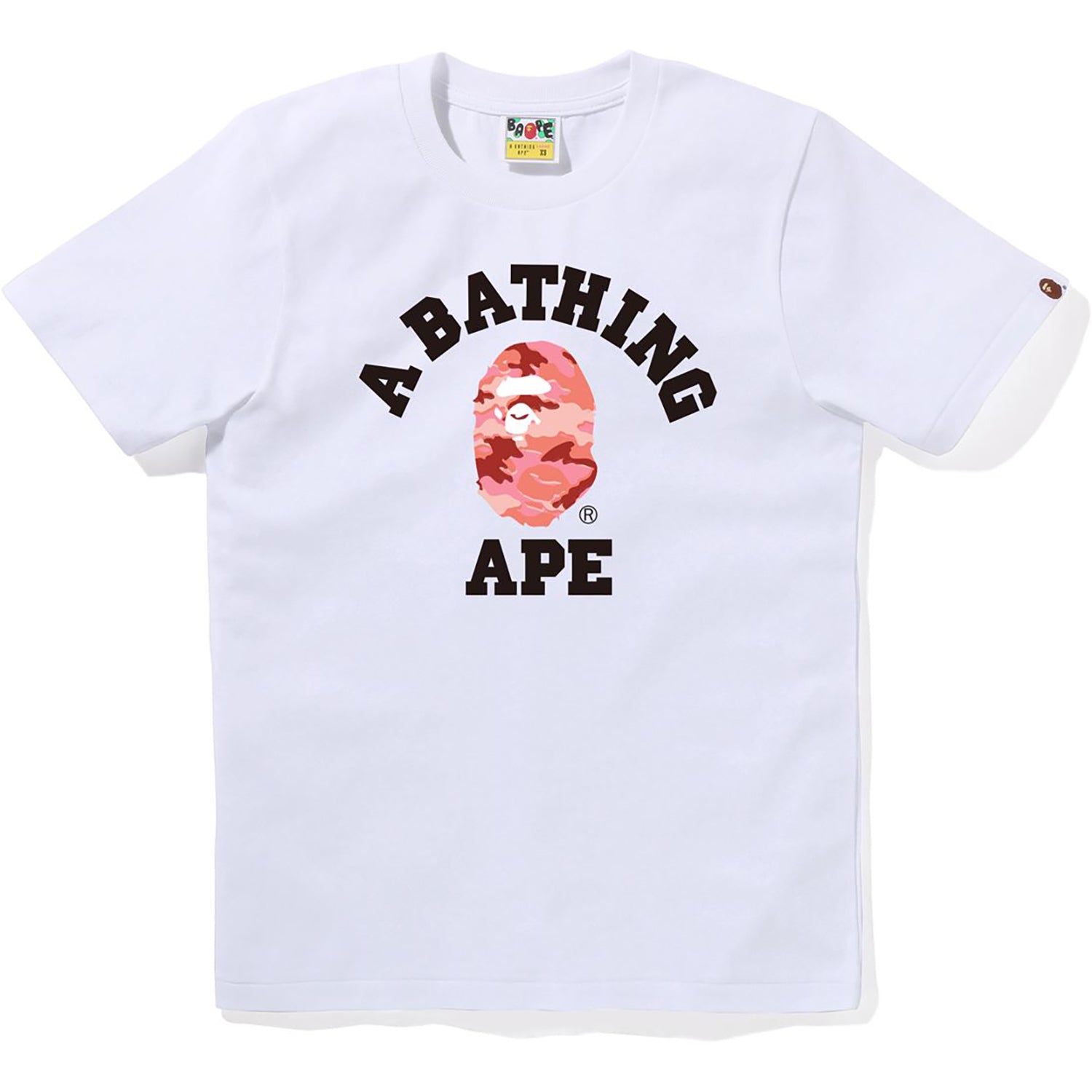 Glitch Woodland Camo College Tee Ladies A bathing ape оригінал – Купити в Україні – боковий вид