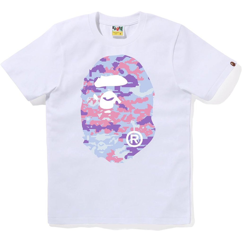 Multi Pixel Camo Big Ape Head Tee Ladies A bathing ape – Гарантія оригінальності – боковий вид
