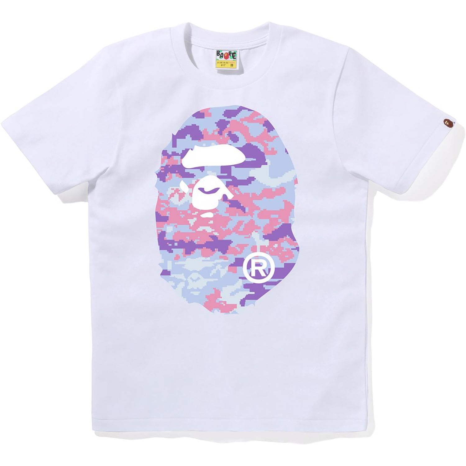 Multi Pixel Camo Big Ape Head Tee Ladies A bathing ape – Гарантія оригінальності – боковий вид
