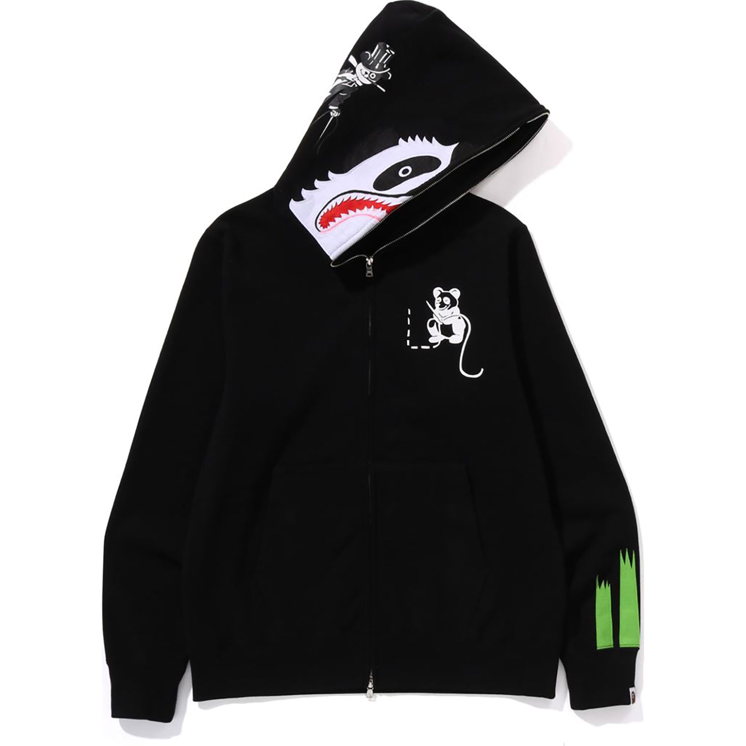 Оригінальна Panda Full Zip Hoodie Mens A bathing ape – вид ззаду