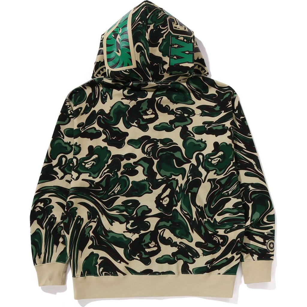 Оригінальна Marbling Camo Shark Relaxed Fit Full Zip Hoodie Mens A bathing ape – збільшений вид