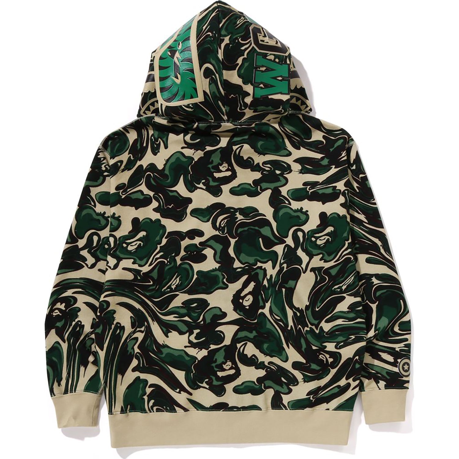 Оригінальна Marbling Camo Shark Relaxed Fit Full Zip Hoodie Mens A bathing ape – збільшений вид