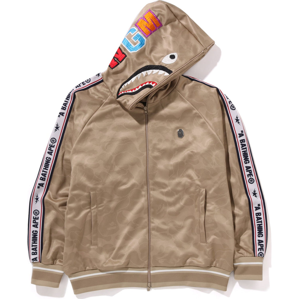 Оригінальна Mens Solid Camo Relaxed Fit Shark Full Zip Hoodie Jacket A bathing ape – боковий вид