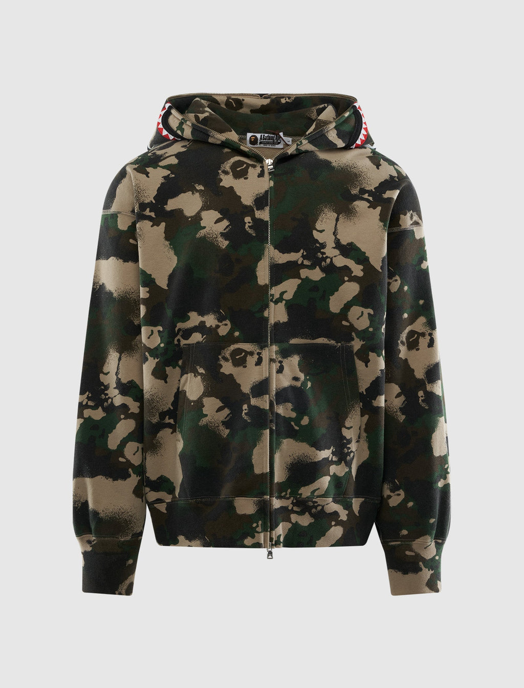 Map Camo Full Zip Hoodie A bathing ape – Гарантія оригінальності – боковий вид
