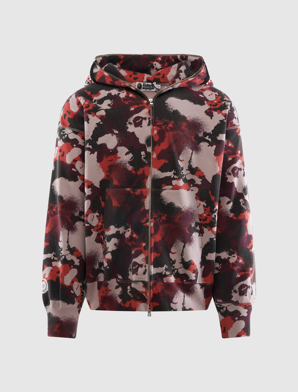 Map Camo Full Zip Hoodie A bathing ape – Гарантія оригінальності – боковий вид