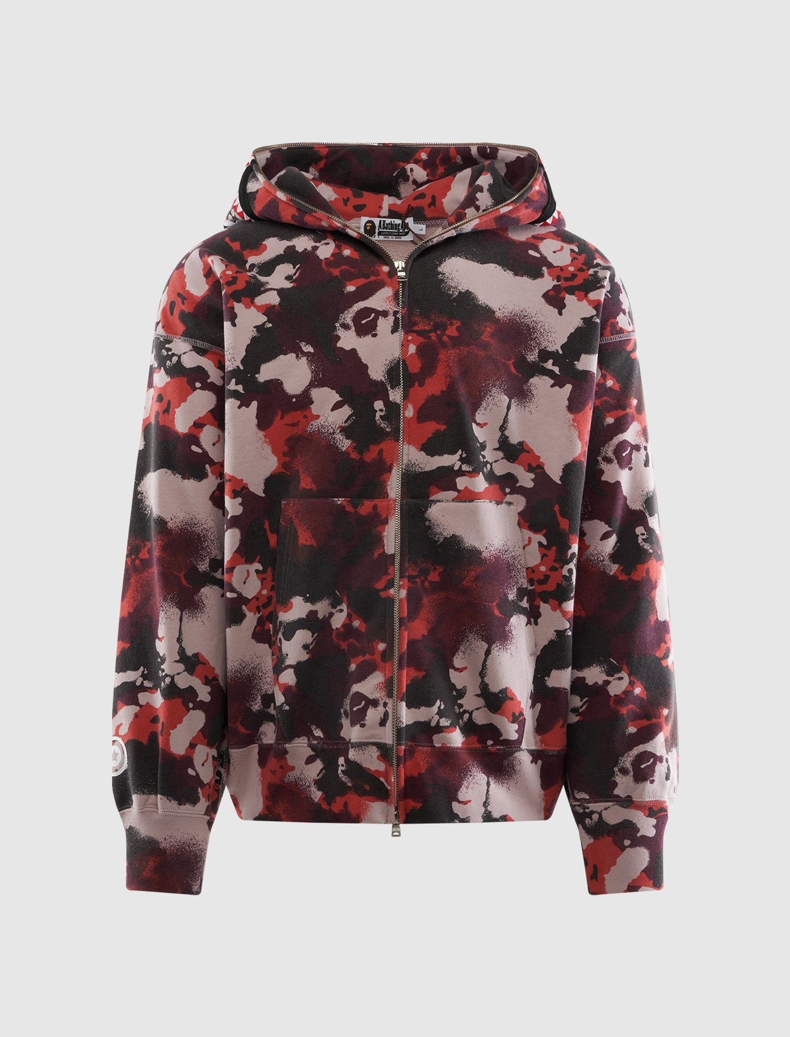 Map Camo Full Zip Hoodie A bathing ape – Гарантія оригінальності – боковий вид