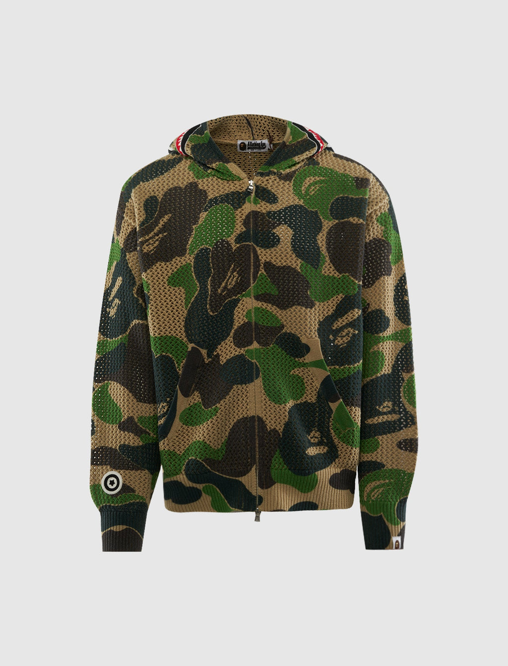 Оригінальна Camo Crochet Hoodie A bathing ape – боковий вид