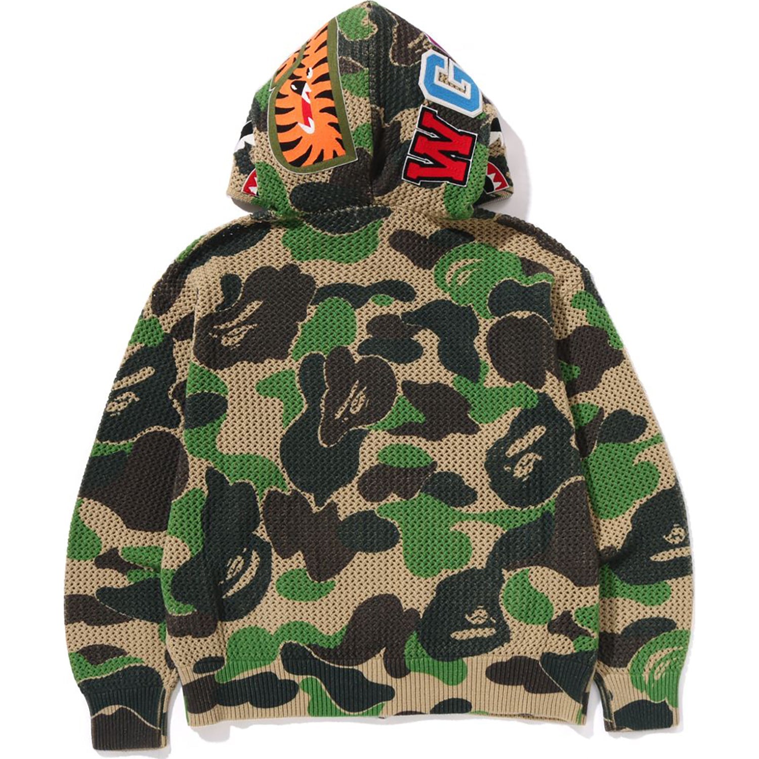 Abc Camo Crochet Relaxed Fit Shark Full Zip Hoodie Mens A bathing ape – Гарантія оригінальності – детальний вид