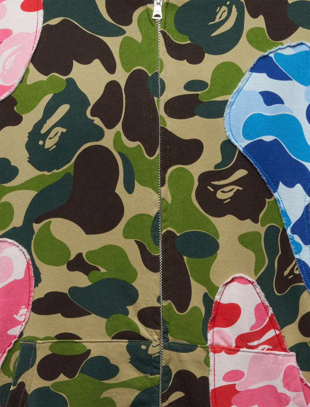 Оригінальна Patchwork Hoodie A bathing ape – вид ззаду