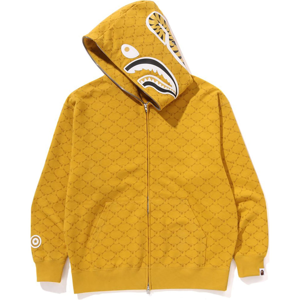 Оригінальна College Monogram Relaxed Fit Shark Full Zip Hoodie Mens A bathing ape – вид ззаду