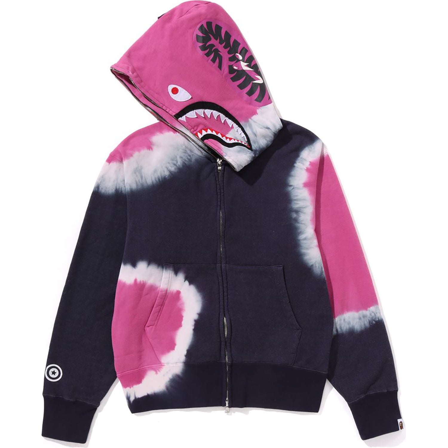 Оригінальна Hand Dye Shark Full Zip Hoodie Ladies A bathing ape – вид ззаду