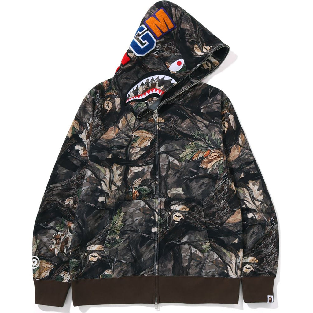 Оригінальна Tree Edge Camo Shark Full Zip Hoodie Mens A bathing ape – збільшений вид