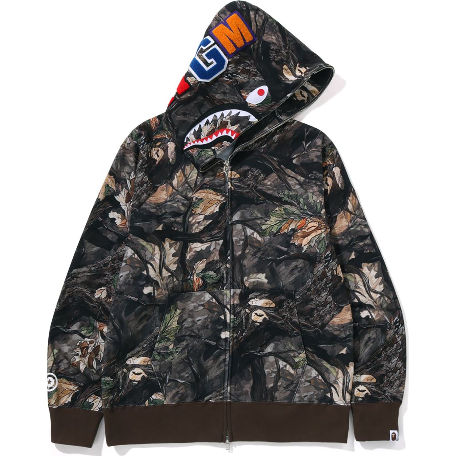Оригінальна Tree Edge Camo Shark Full Zip Hoodie Mens A bathing ape – збільшений вид