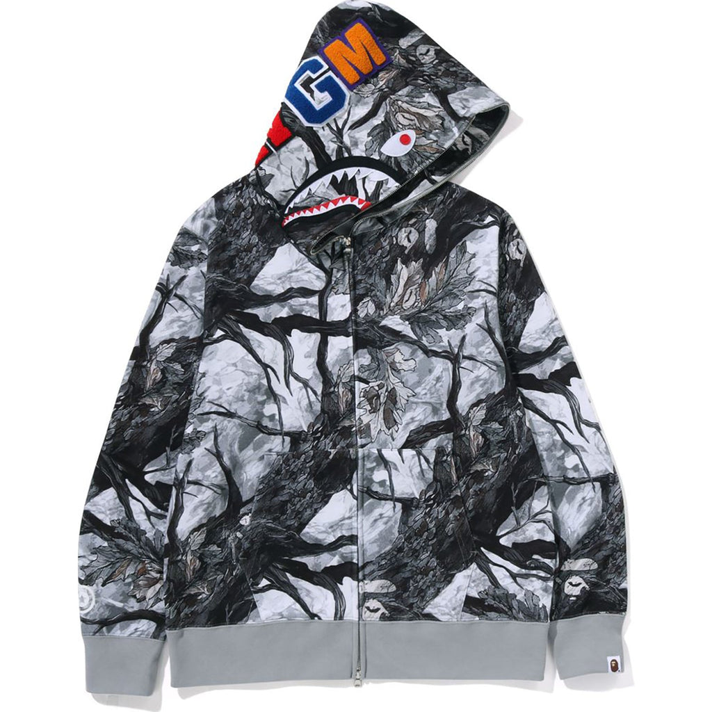 Оригінальна Tree Edge Camo Shark Full Zip Hoodie Mens A bathing ape – боковий вид