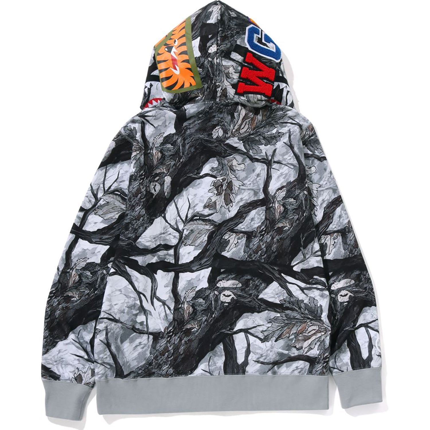 Оригінальна Tree Edge Camo Shark Full Zip Hoodie Mens A bathing ape – детальний вид