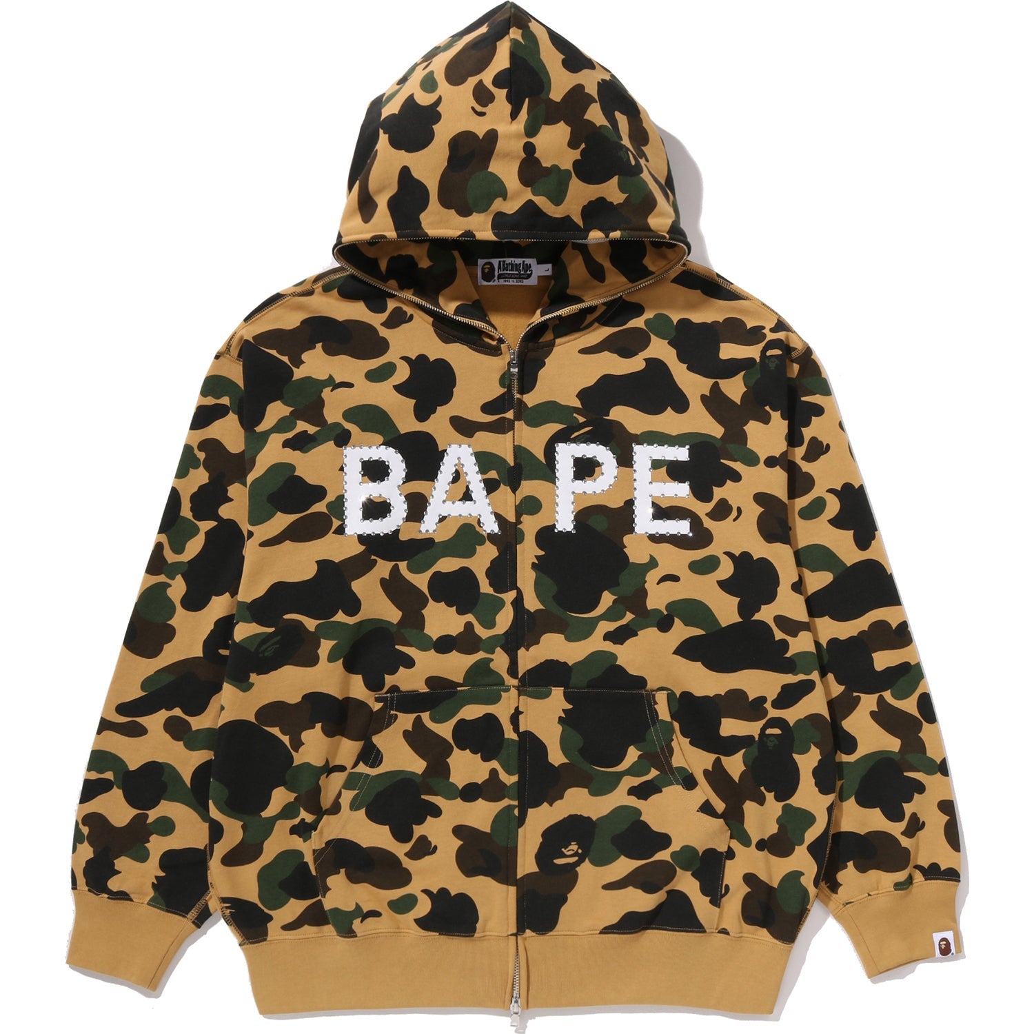 1st Camo Bape Logo Rhinestone Relaxed Fit Full Zip Hoodie Mens A bathing ape оригінал – Купити в Україні – збільшений вид