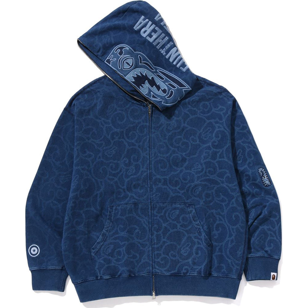 Оригінальна Cloud Camo Tiger Upcycled Relaxed Fit Full Zip Hoodie Mens A bathing ape – детальний вид