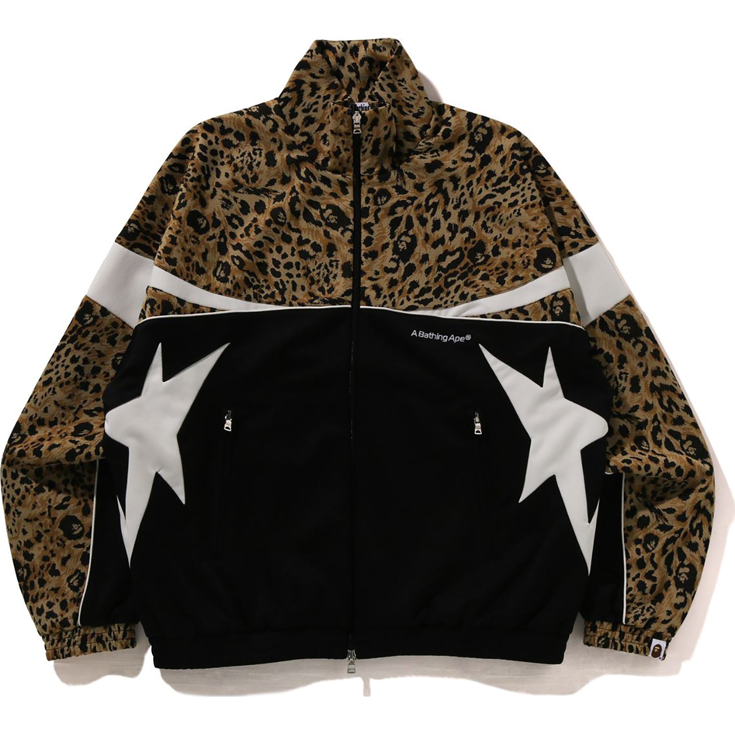 Wild Leopard Pattern Relaxed Fit Track Jacket Mens A bathing ape – Гарантія оригінальності – боковий вид