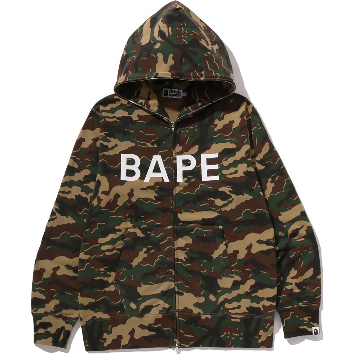 Оригінальна Glitch Woodland Camo Full Zip Hoodie Mens A bathing ape – боковий вид