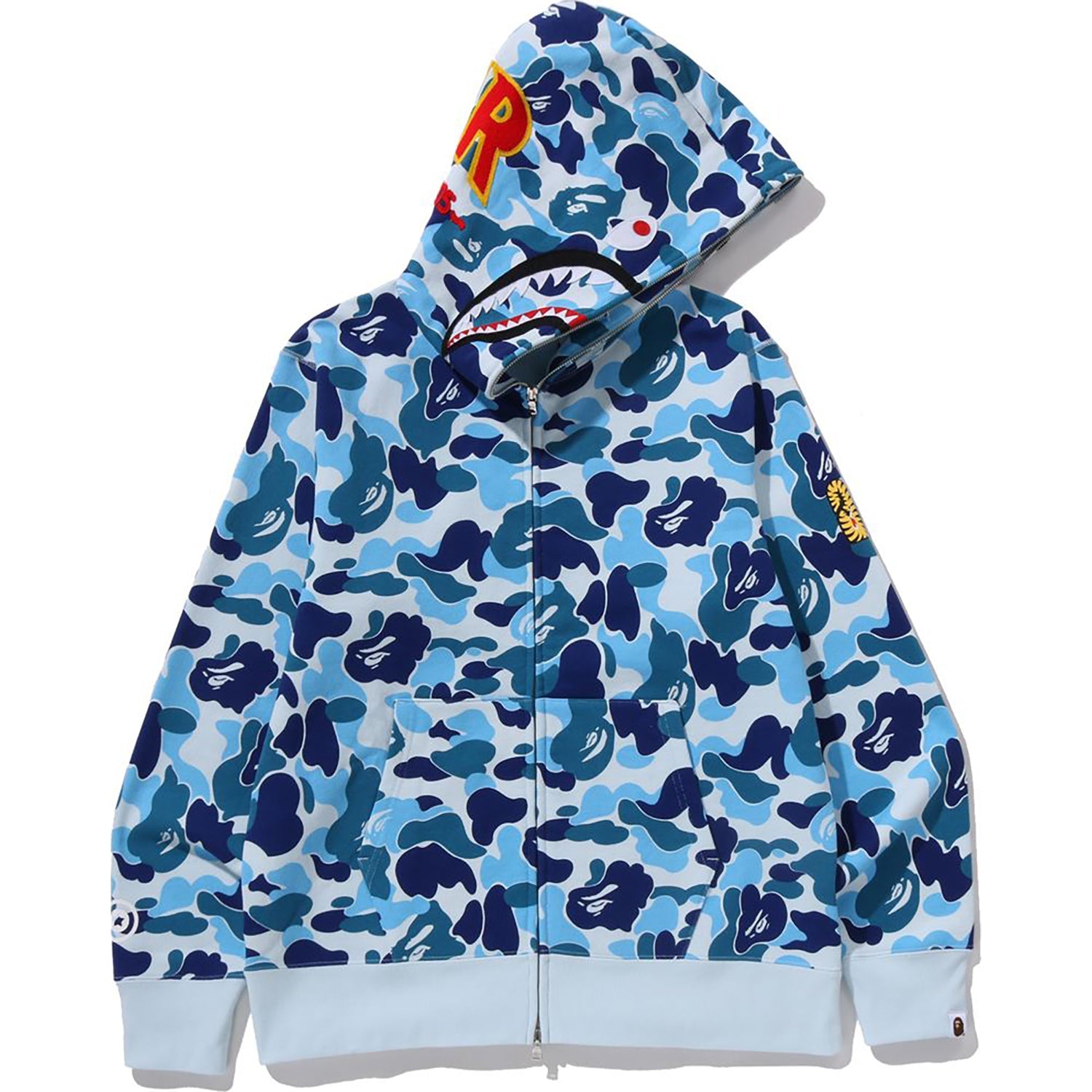 Abc Camo 2nd Shark Full Zip Hoodie Mens A bathing ape – Гарантія оригінальності – боковий вид