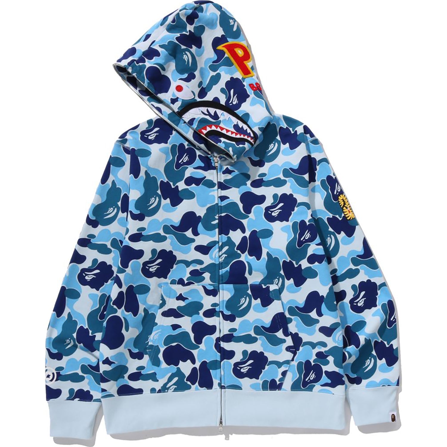Abc Camo 2nd Shark Full Zip Hoodie Mens A bathing ape – Гарантія оригінальності – вид ззаду