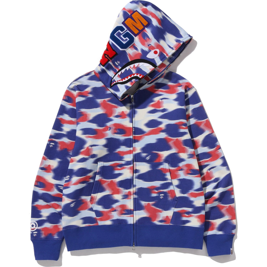 Screen Camo Shark Full Zip Hoodie Mens A bathing ape оригінал – Купити в Україні – збільшений вид