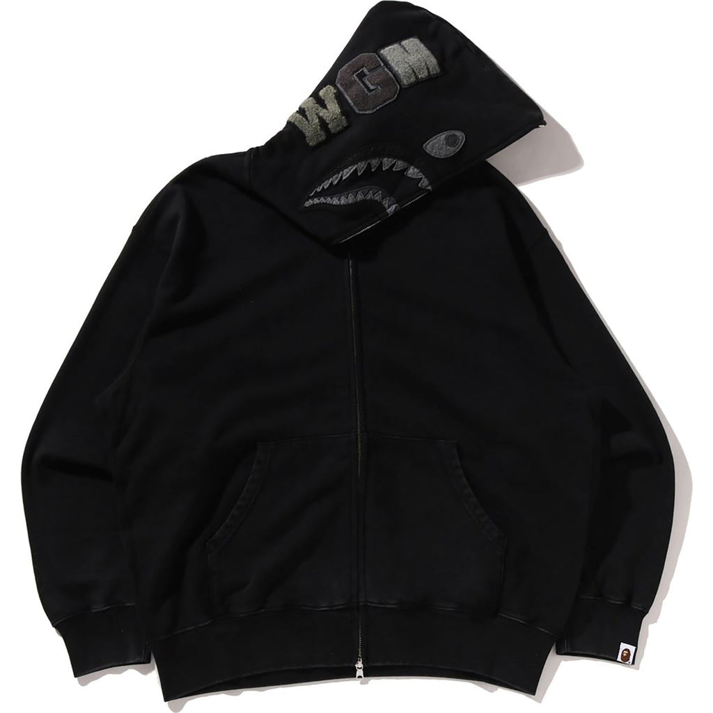 Garment Dye Shark Relaxed Fit Full Zip Hoodie Mens A bathing ape оригінал – Купити в Україні – боковий вид