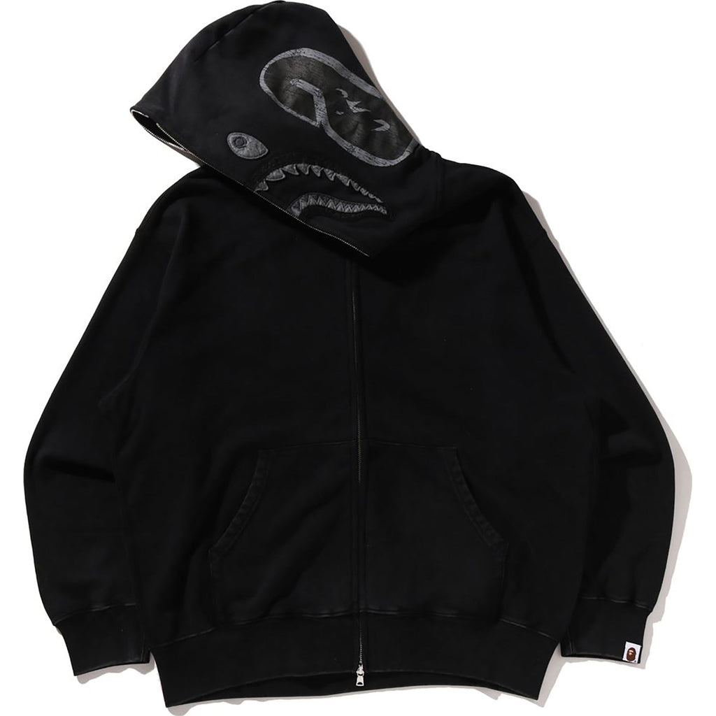 Garment Dye Shark Relaxed Fit Full Zip Hoodie Mens A bathing ape оригінал – Купити в Україні – вид ззаду