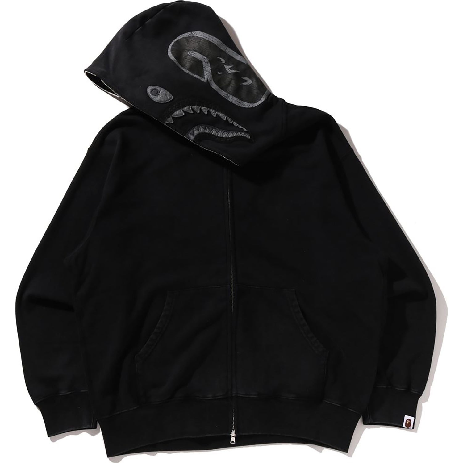 Garment Dye Shark Relaxed Fit Full Zip Hoodie Mens A bathing ape оригінал – Купити в Україні – вид ззаду