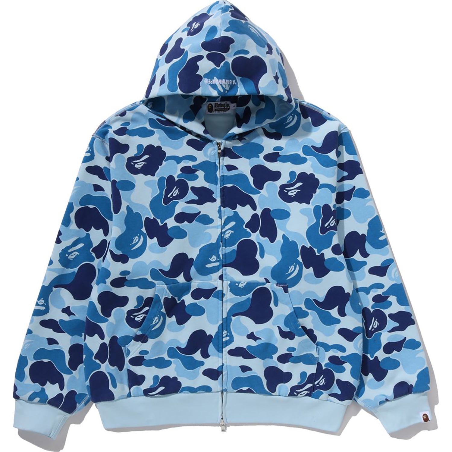 Abc Camo Heavy Wash Cropped Fit Zip Hoodie Mens A bathing ape – Гарантія оригінальності – боковий вид