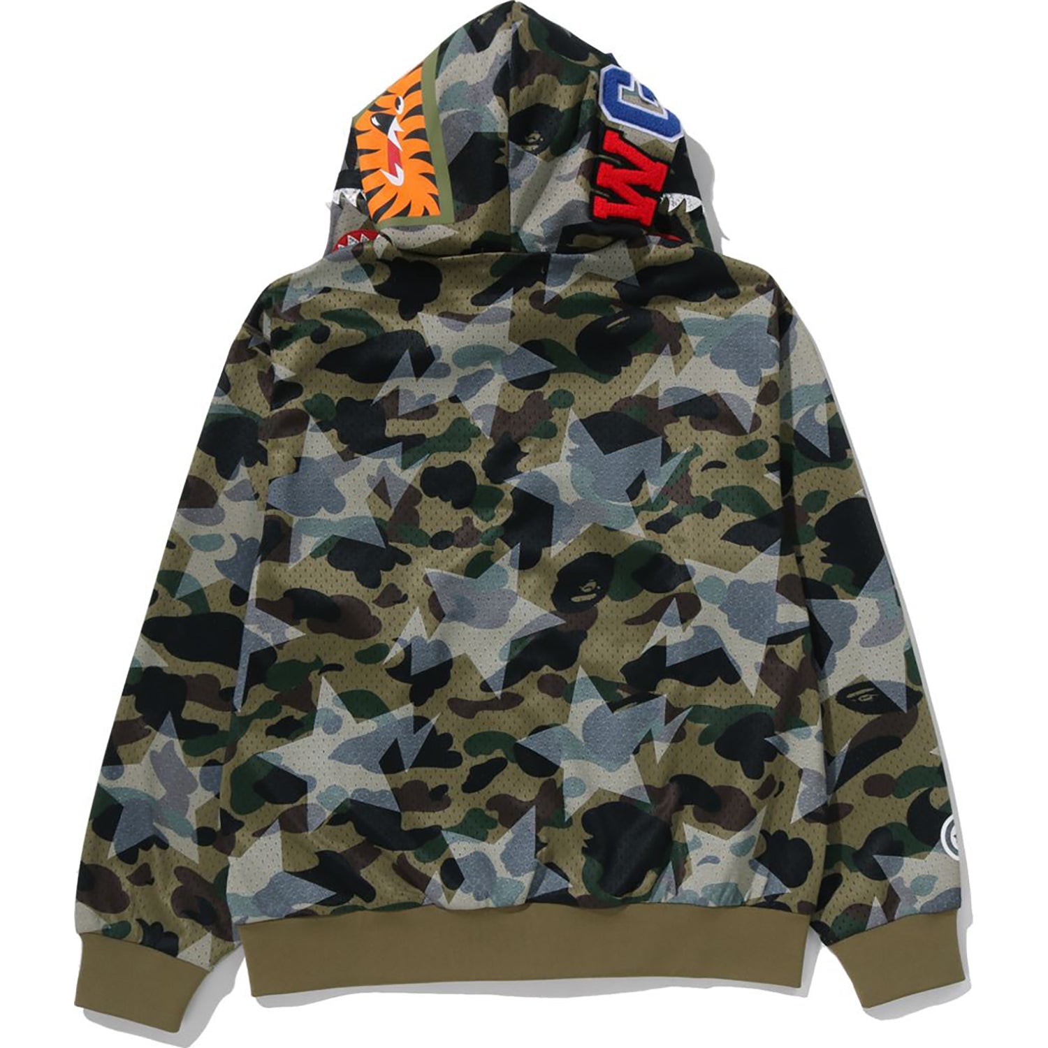 Sta Over Print 1st Camo Mesh Shark Cropped Fit Full Zip Hoodie Mens A bathing ape – Гарантія оригінальності – детальний вид
