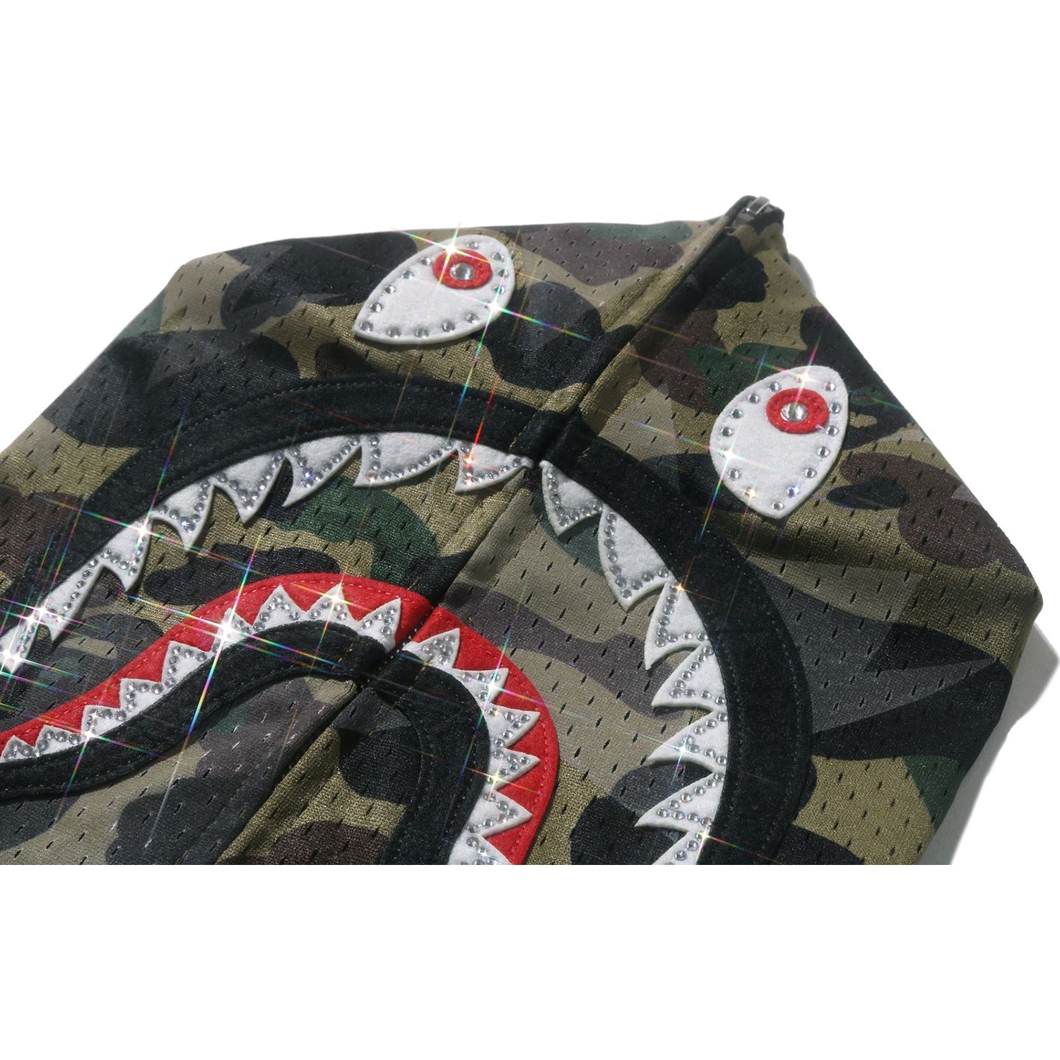 Sta Over Print 1st Camo Mesh Shark Cropped Fit Full Zip Hoodie Mens A bathing ape – Гарантія оригінальності – збільшений вид