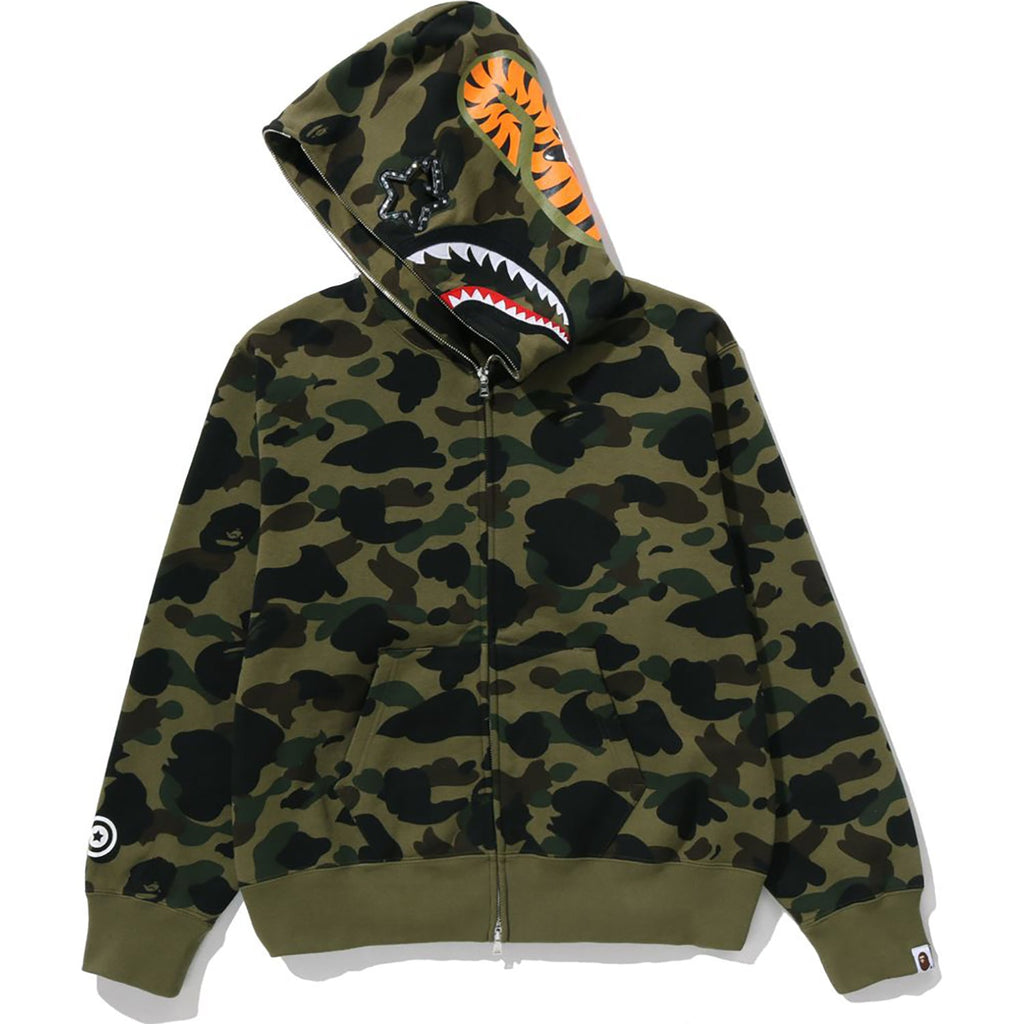 1st Camo Shark Full Zip Hoodie Ladies A bathing ape оригінал – Купити в Україні – вид ззаду