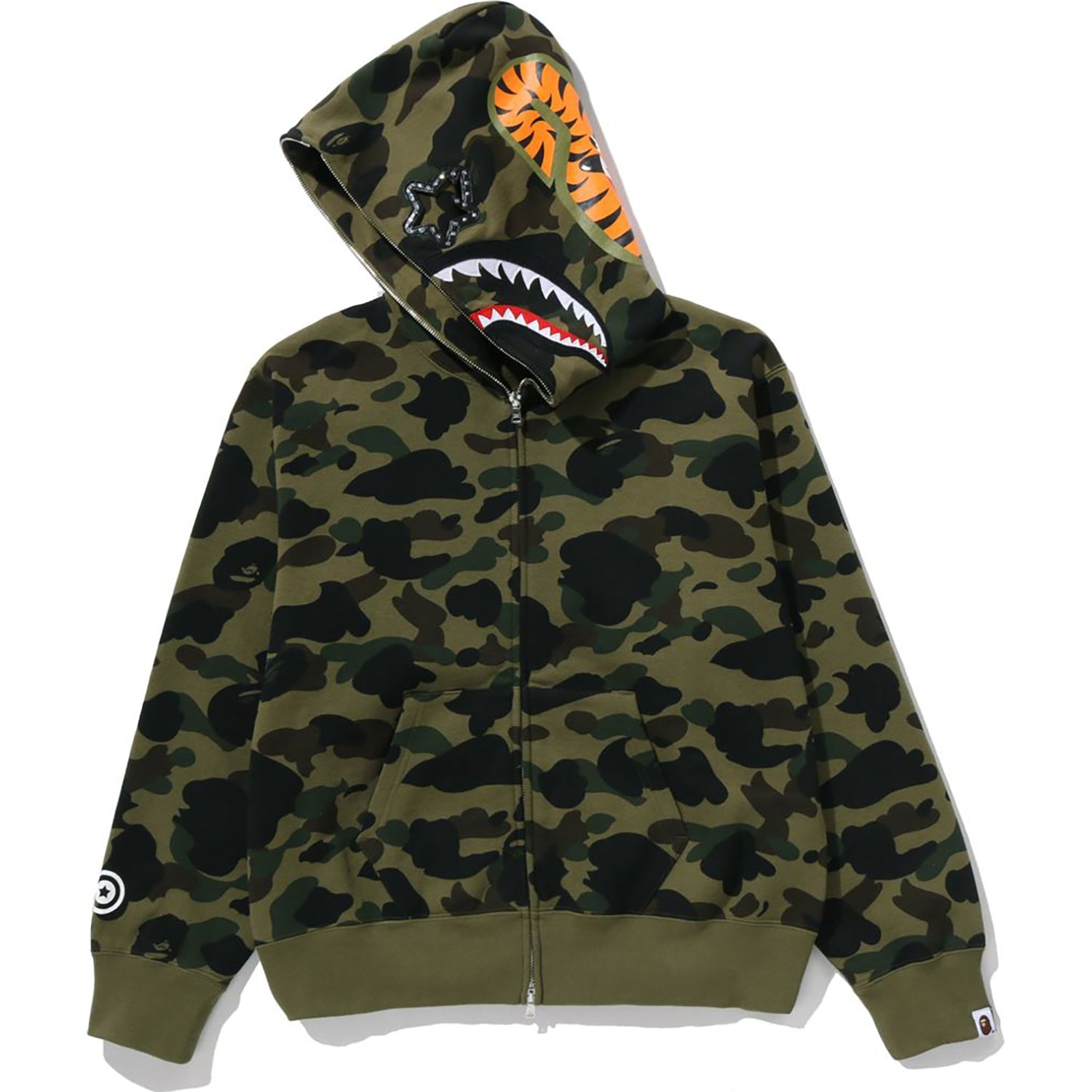 1st Camo Shark Full Zip Hoodie Ladies A bathing ape оригінал – Купити в Україні – вид ззаду