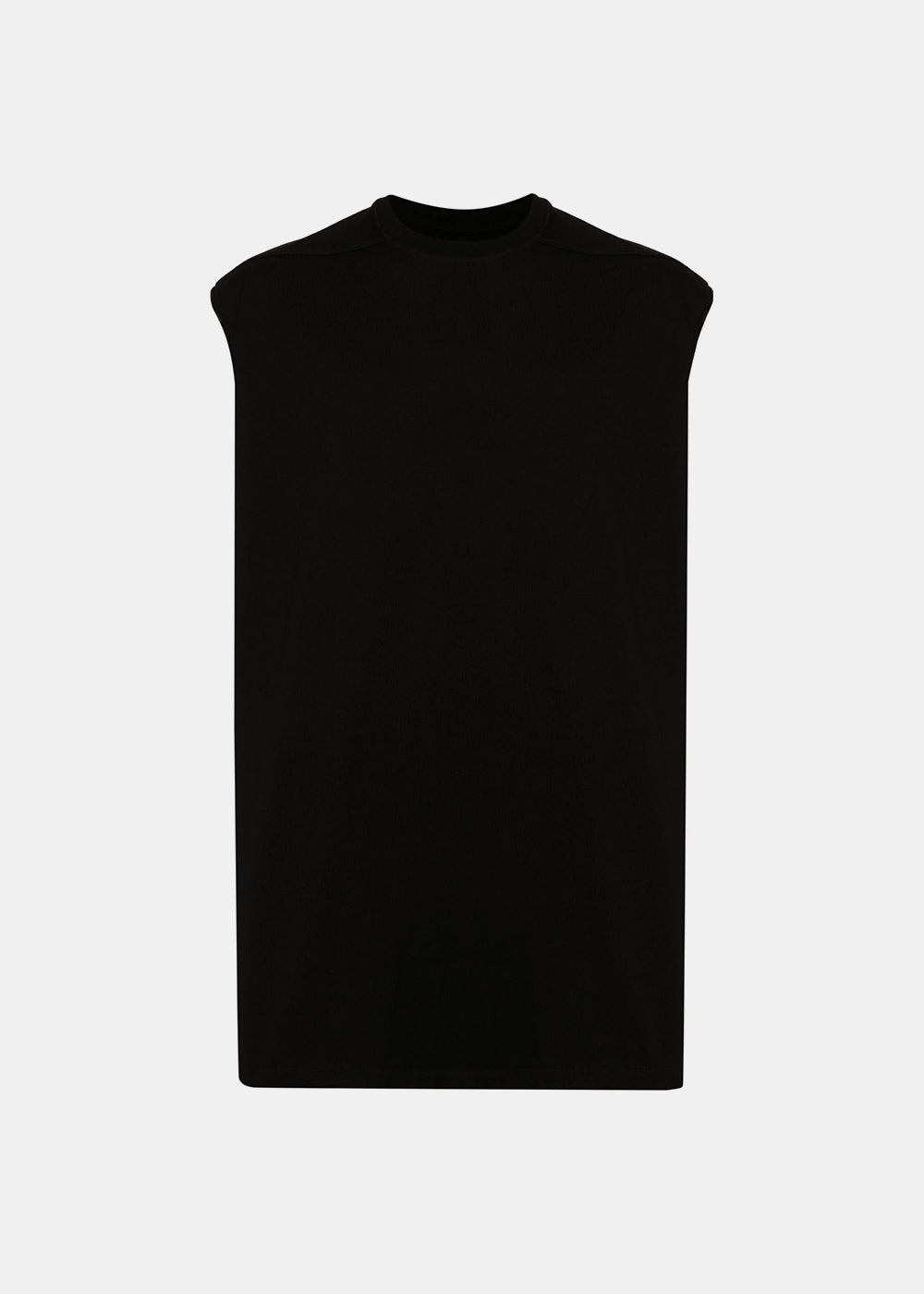 Black Sleeveless Cotton T-Shirt Rick owens оригінал – Купити в Україні – боковий вид