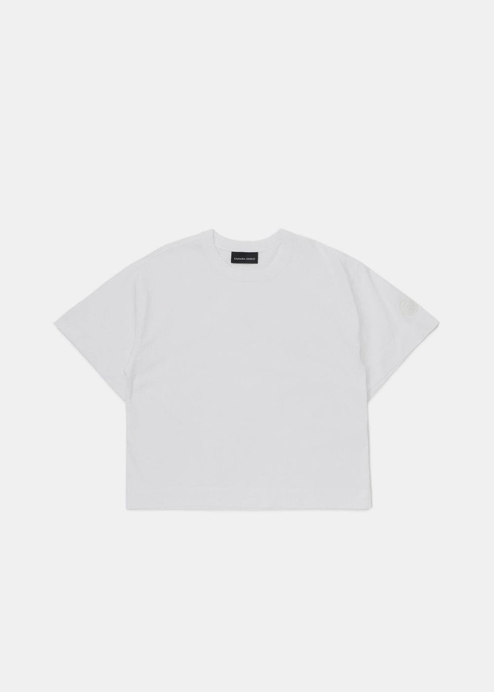 White Broadview Cropped T-Shirt White Label Canada goose – Гарантія оригінальності – боковий вид