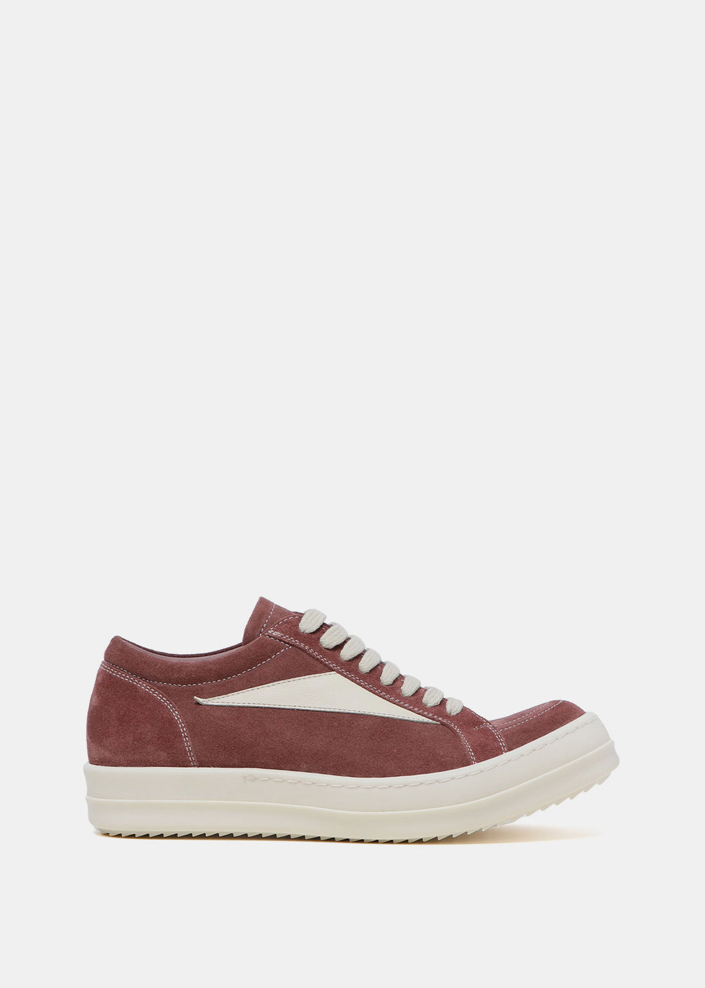 Оригінальна Pink Vintage Low-Top Suede Sneakers Rick owens – боковий вид