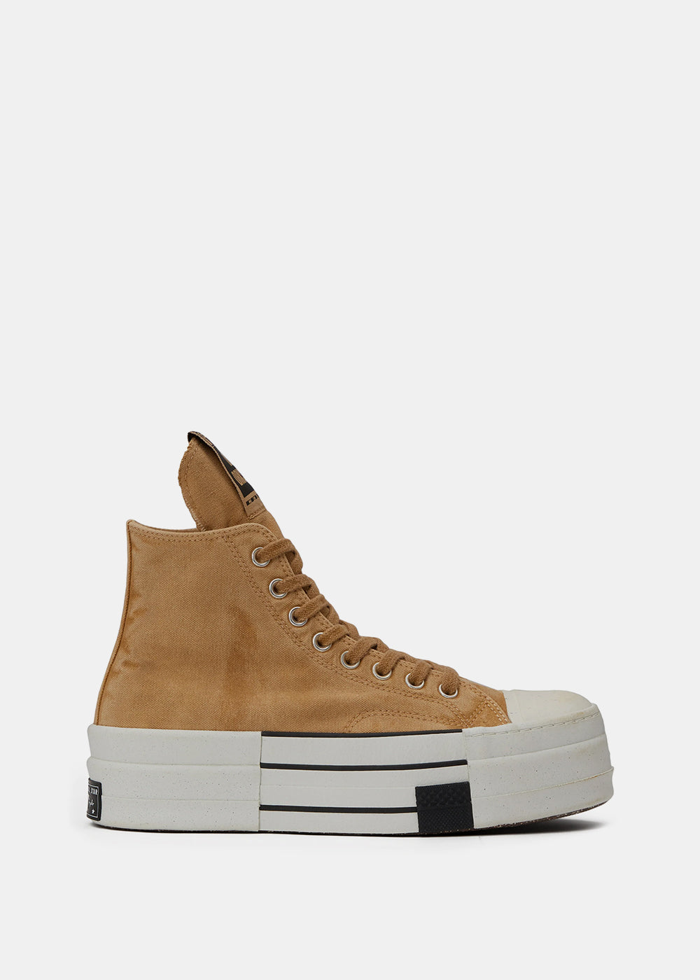 Brown Converse X Drkshdw Dbl Drkstr Rick owens – Гарантія оригінальності – боковий вид