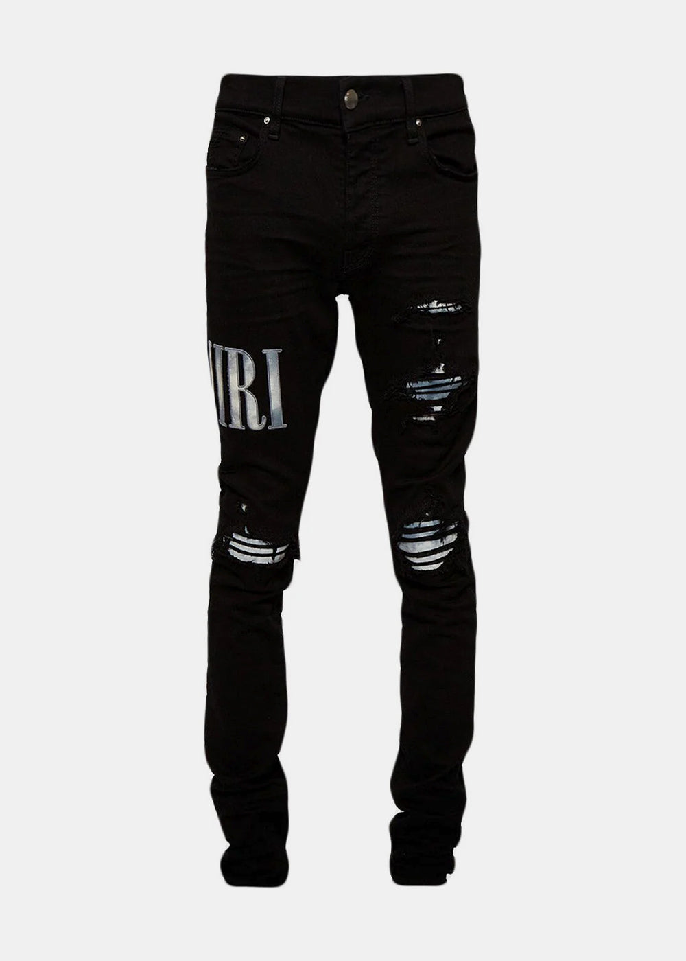 Black Tie-Dye Core Logo Jeans Amiri – Гарантія оригінальності – боковий вид