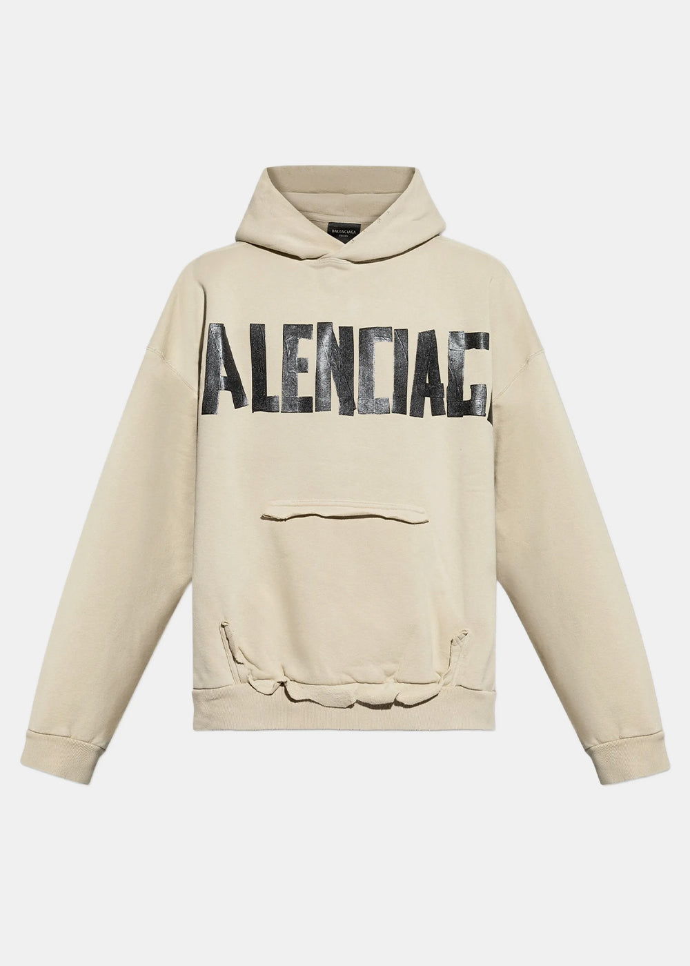 Оригінальна Beige Ripped Pocket Hoodie Balenciaga – боковий вид