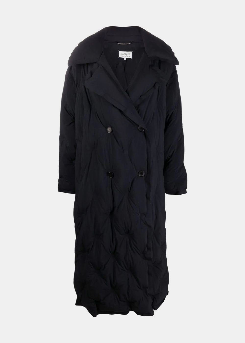 Оригінальна Navy Padded Double-Breasted Coat Maison margiela – боковий вид