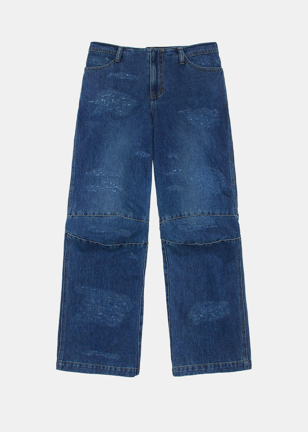 Blue Distressed Wide-Leg Jeans Ader error оригінал – Купити в Україні – боковий вид
