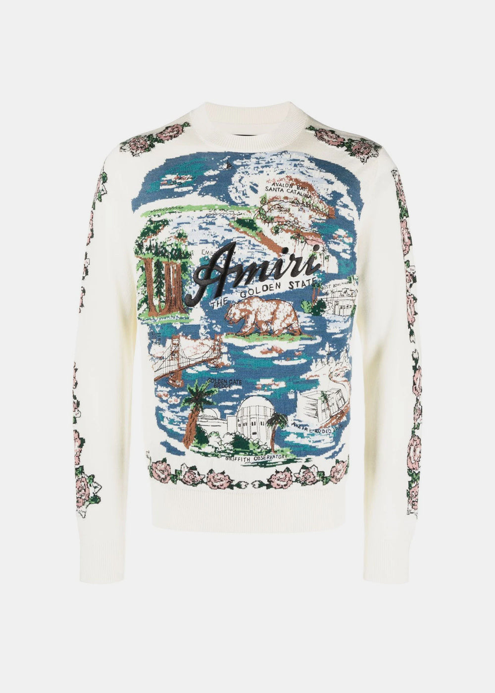Ss23mkl005-368 Aloha Landscape Jacquard Crew Amiri оригінал – Купити в Україні – боковий вид