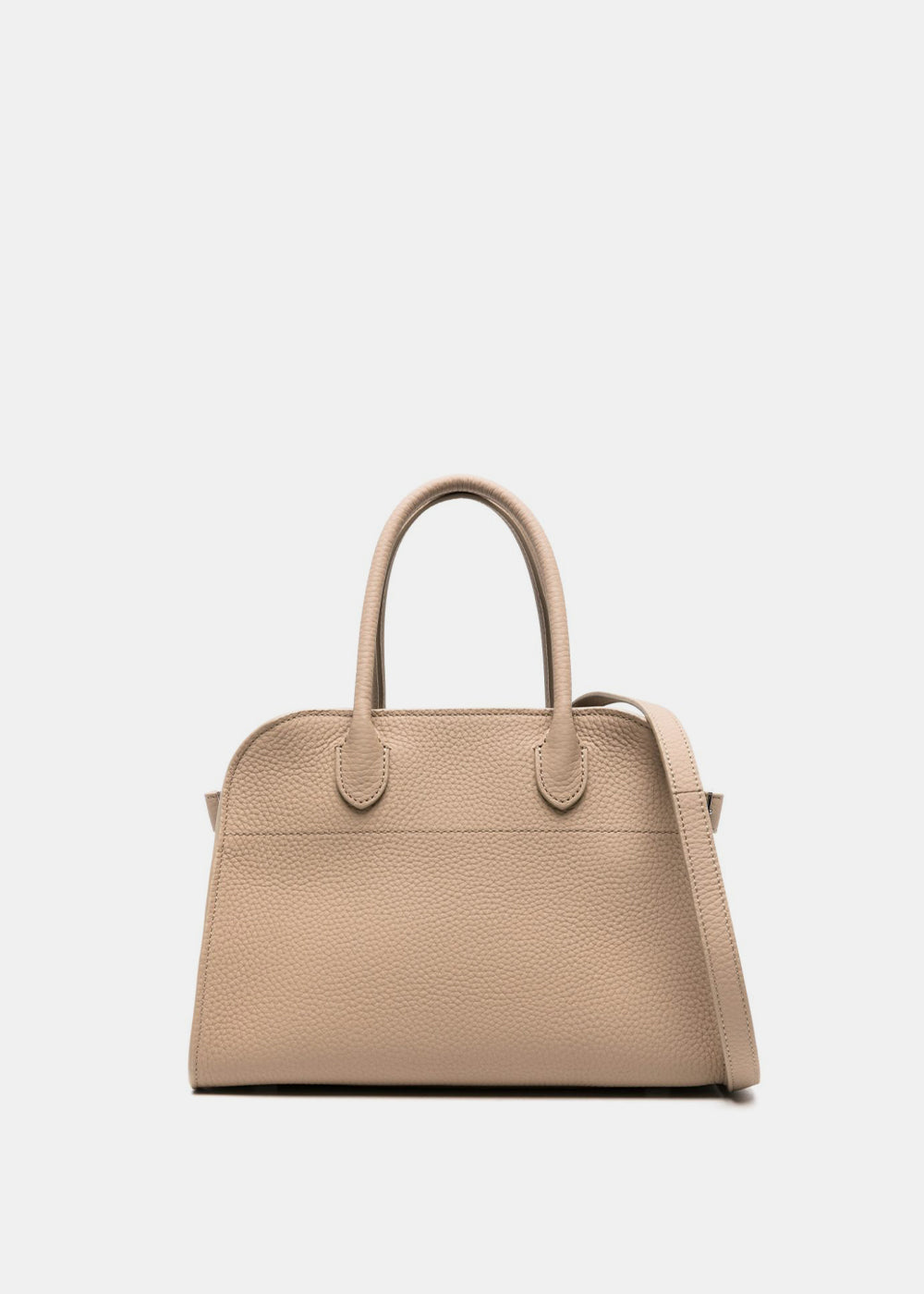 Dark Taupe Soft Margaux 10 Leather Bag The row – Гарантія оригінальності – боковий вид