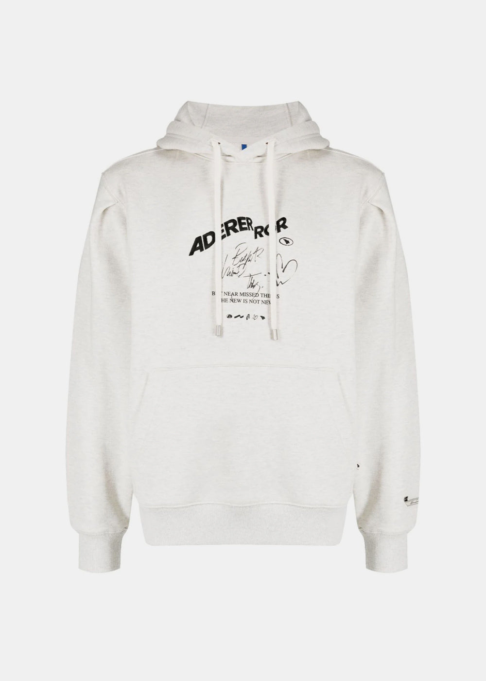 Оригінальна Oatmeal Logo-Print Hoodie Ader error – боковий вид