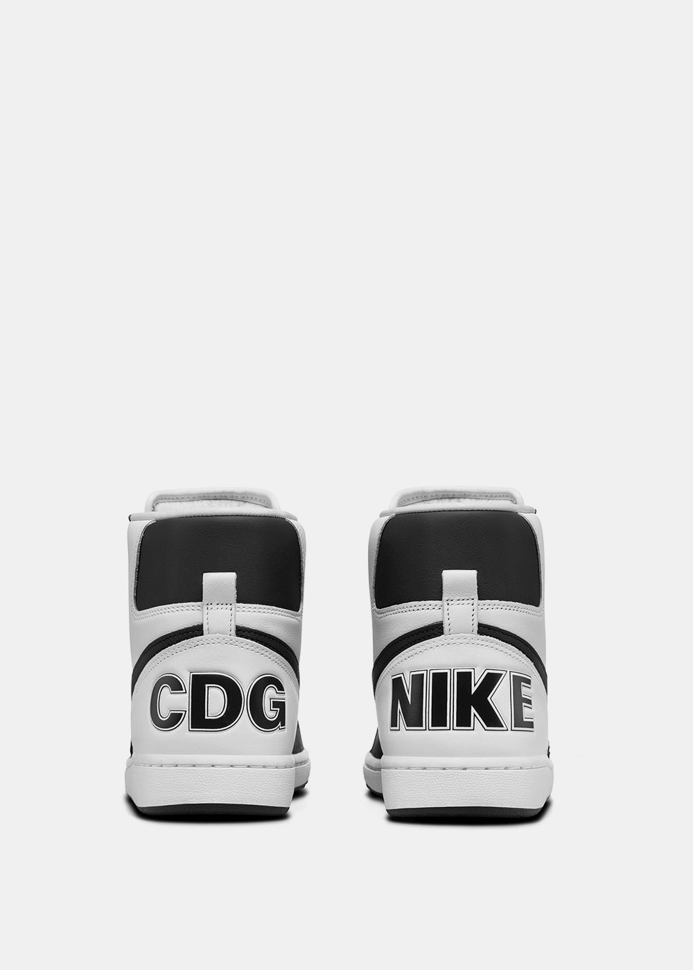 Оригінальна White & Black Terminator High Sneakers Comme des garcons – вид ззаду