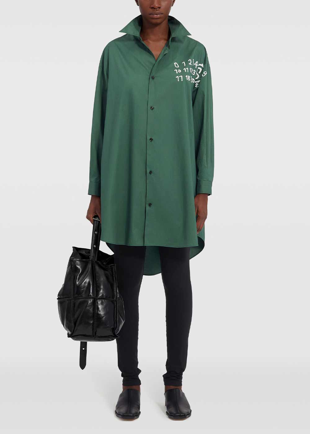 Оригінальна Green Shirt Dress Maison margiela – вид ззаду