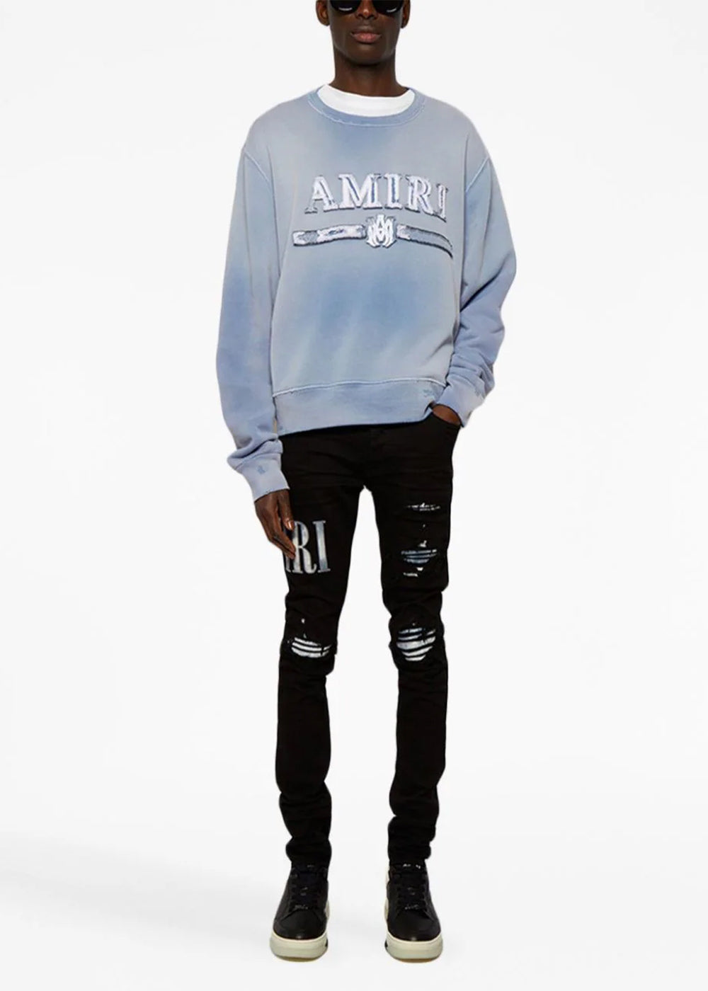 Black Tie-Dye Core Logo Jeans Amiri – Гарантія оригінальності – вид ззаду